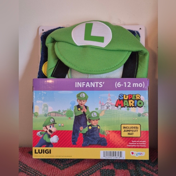 Lot Of 2 Super Mario Luigi And TMNT Infant Boys Costumes Size 6-12 Months - Picture 2 of 8